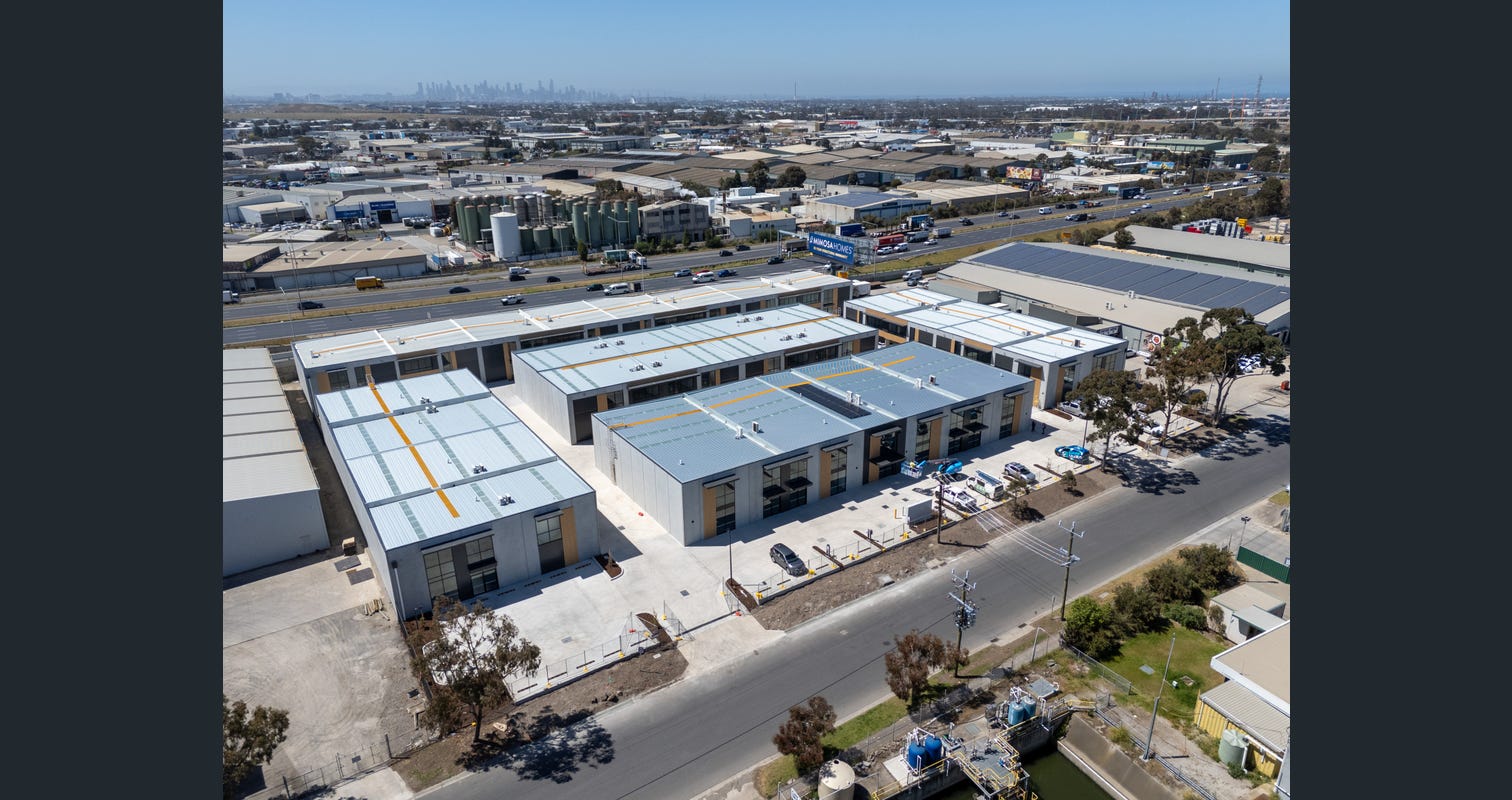 12-16 Raymond Rd, Laverton: aerial view of the industrial and warehousing development, Silverfox as superintendent
